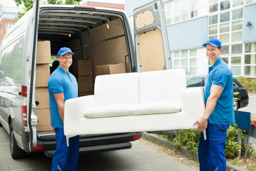 Bow Man And Van team preparing items safely for a move