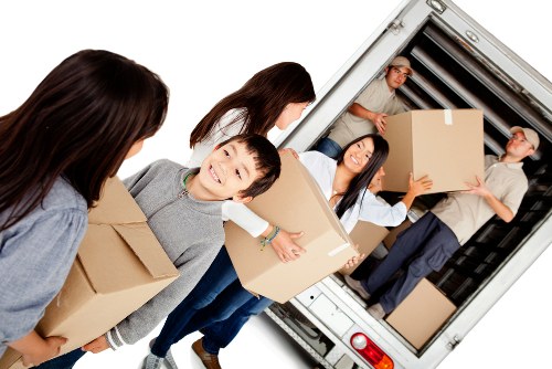 Removal team helping with a residential move in Bow