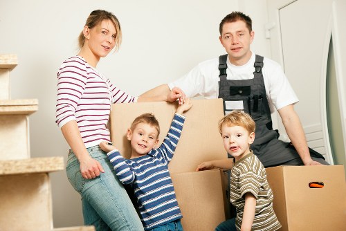 Removal van loading boxes for a Bow home move