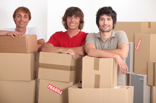 Removal team handling a flat move in Bow