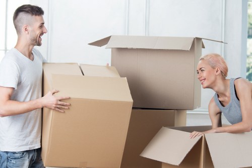Sorted household materials prepared for recycling in East London