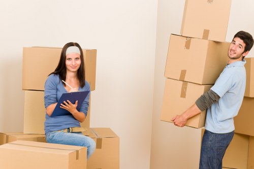 Packing and loading furniture for removals in Bow